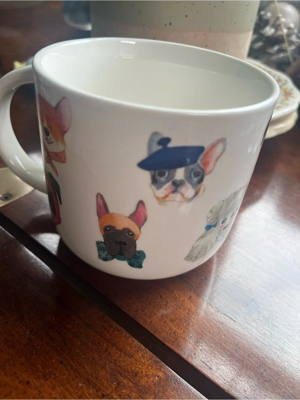 Mug Dog Sur la Table Dog Faces Ball Toys Stoneware Coffee Tea Mug